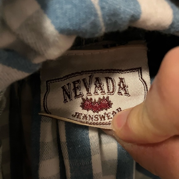 VIntage Denim and Gingham Pinafore Dress - Overall Dress - Picture 5 of 7